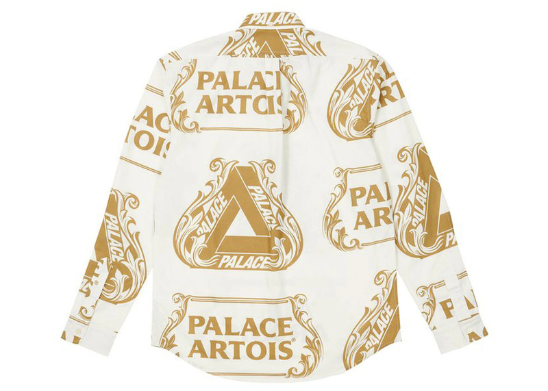 PALACE Palace Stella Artois Oxford Shirt White/Gold outlook