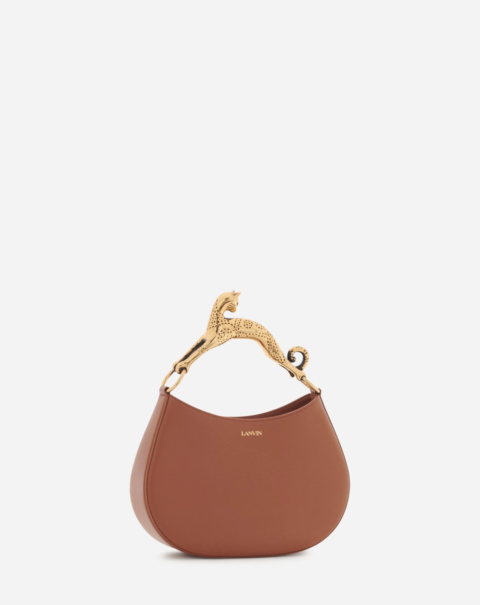 LEATHER HOBO CAT BAG SM - 3