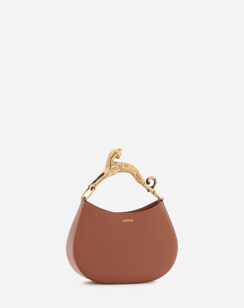 LEATHER HOBO CAT BAG SM 3