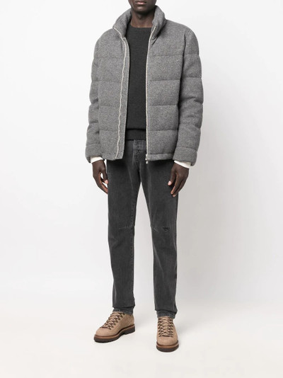 Brunello Cucinelli zip-up padded jacket outlook