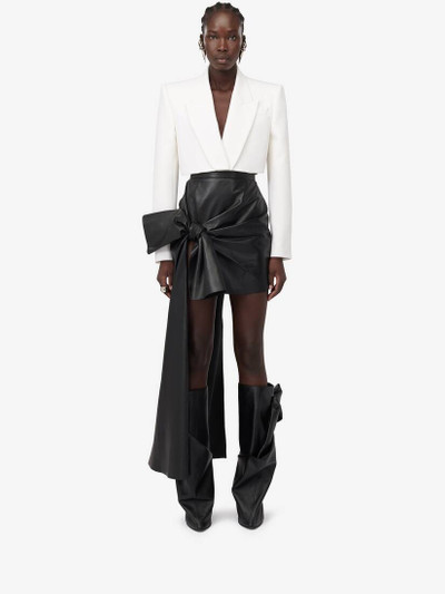 Alexander McQueen Women's Boxy Cropped Jacket in Soft White outlook