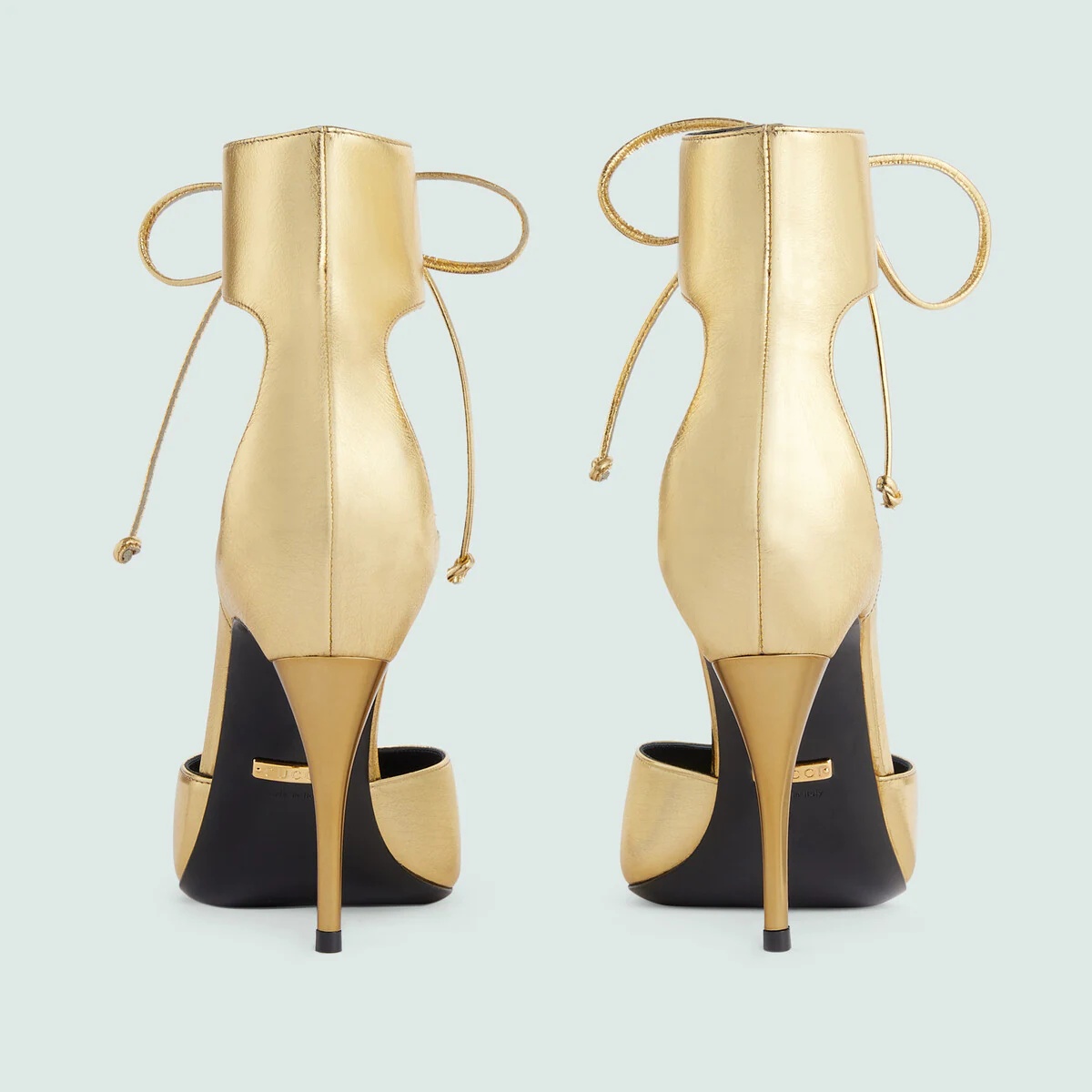 Women's high heel metallic pump - 4