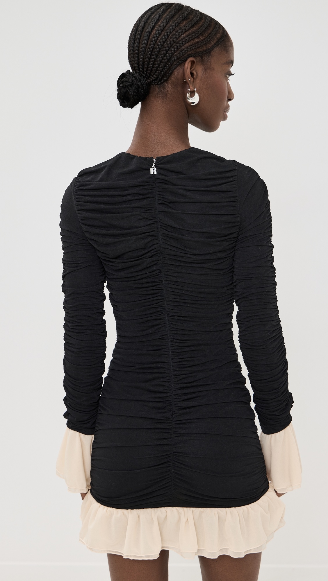 Mini Ruched Long Sleeve Dress - 2