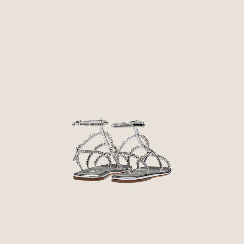 Metallic technical fabric sandals 2