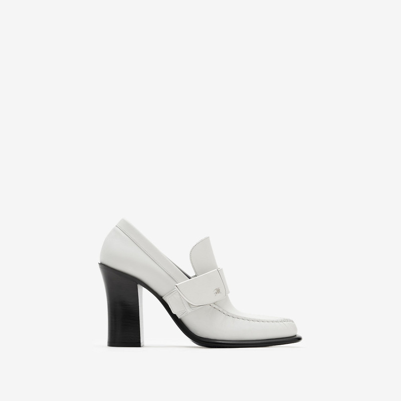 Leather London Shield Heeled Loafers 1