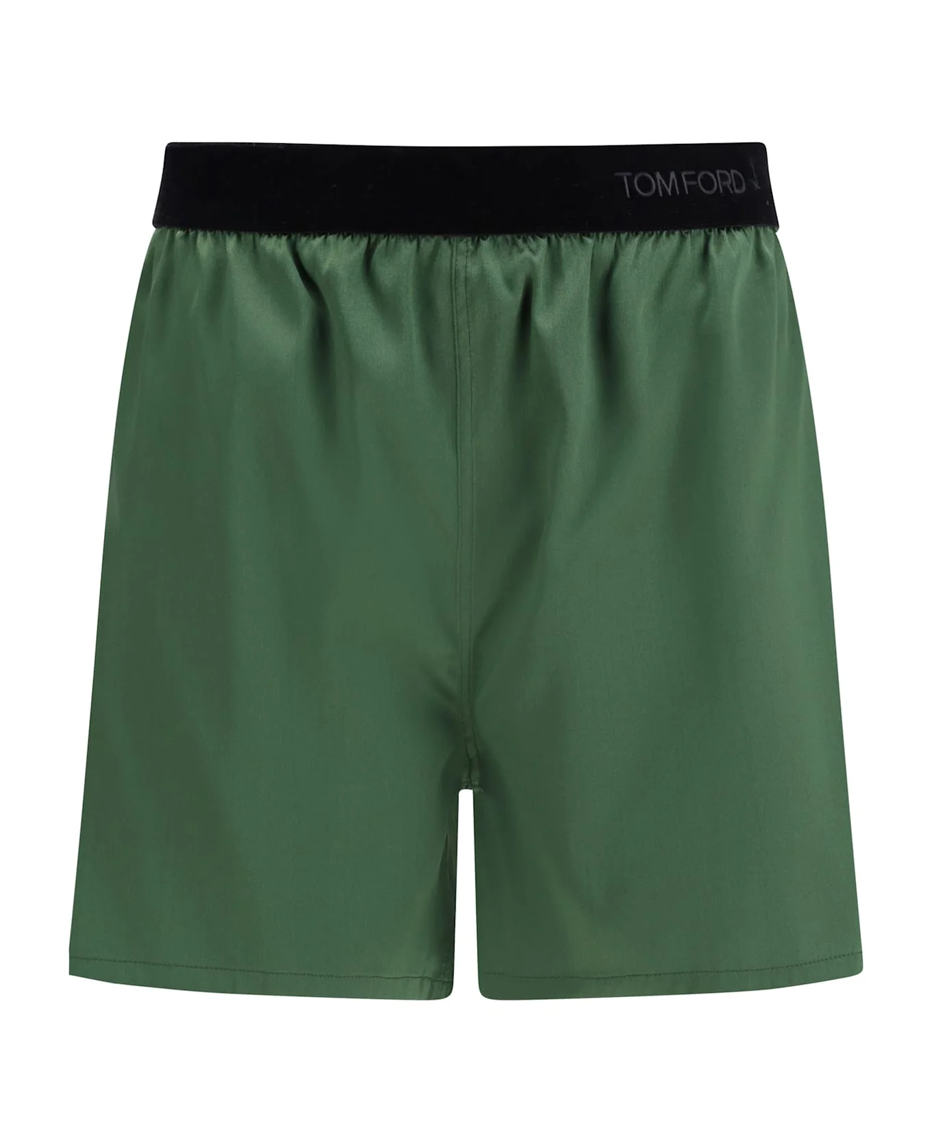 Stretch Silk Satin Pj Shorts - 1