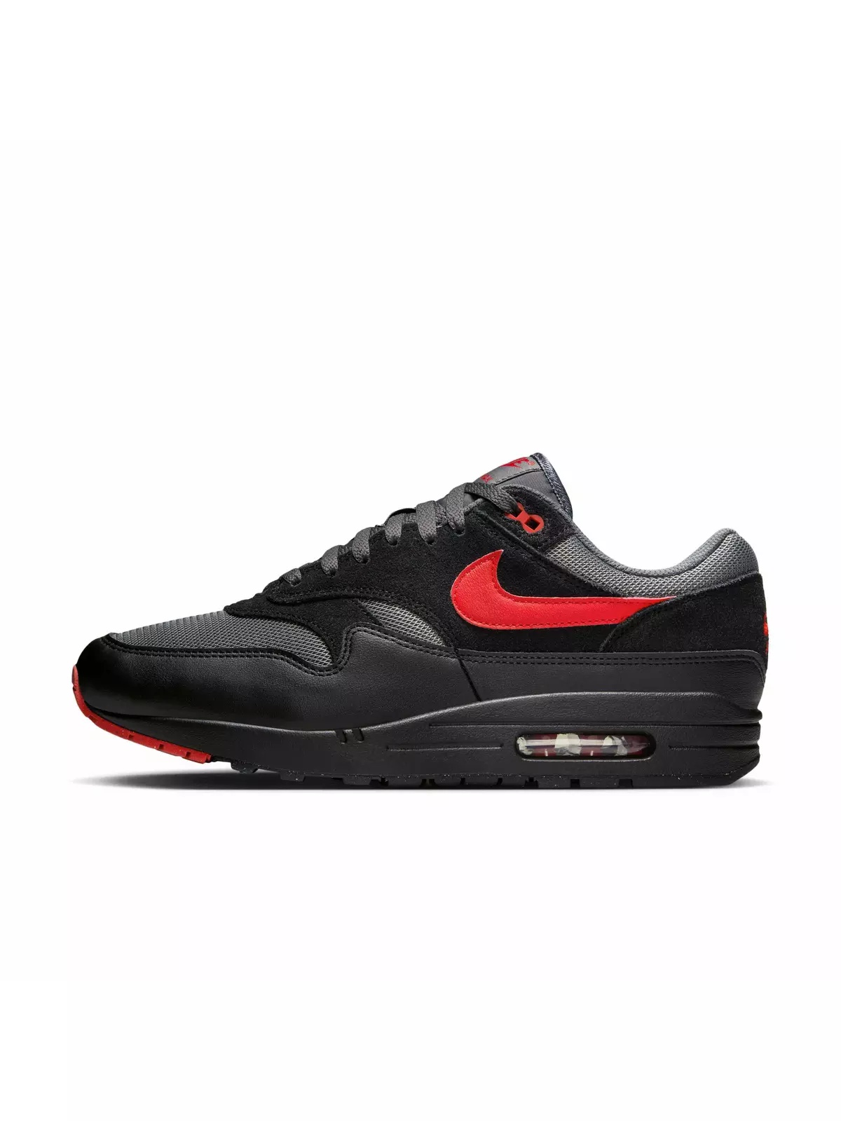 Air Max 1 Essential "Black/Iron Grey/University Red" Men's Shoe - 2