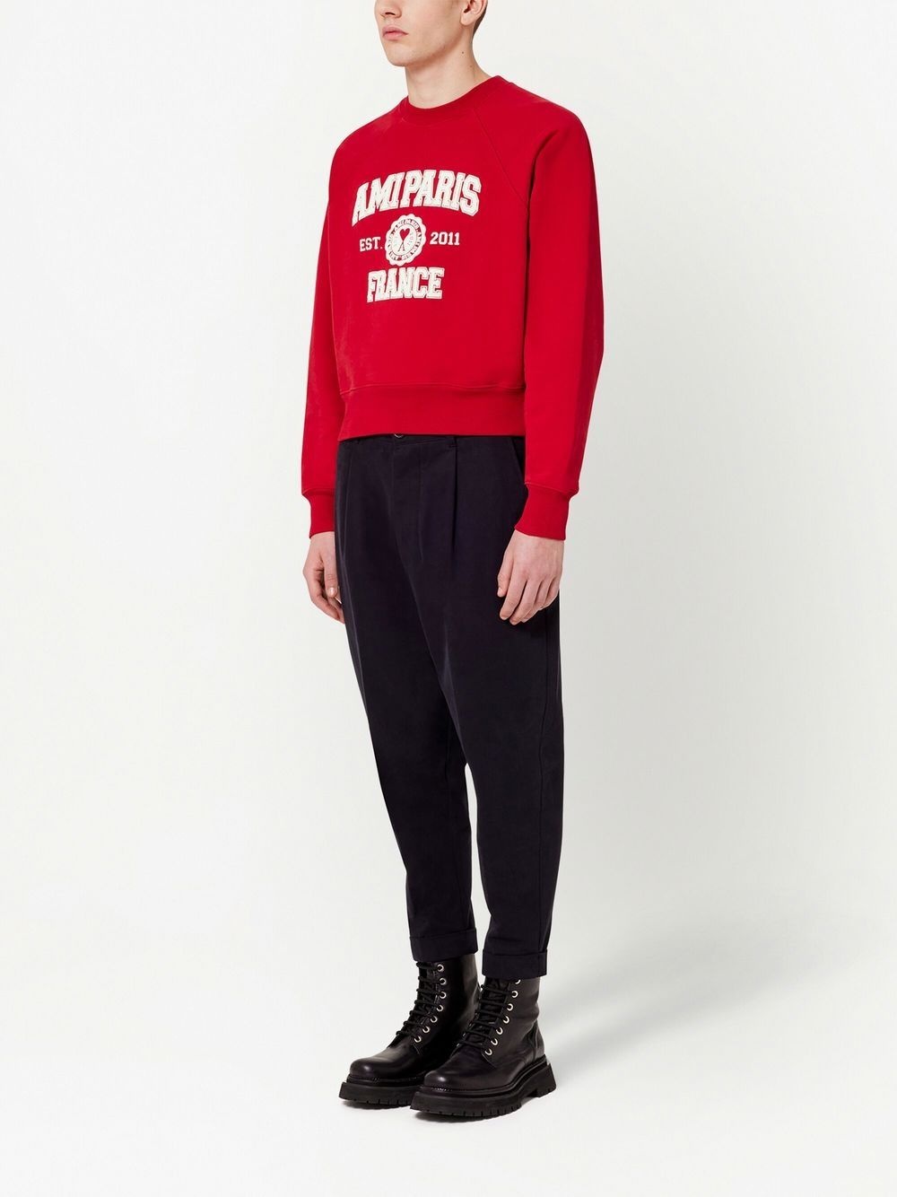 logo-print organic-cotton sweatshirt - 3