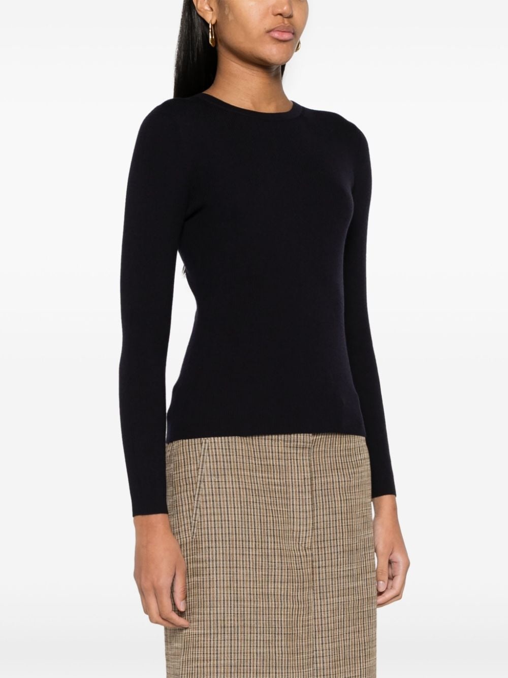 boat-neck wool jumper - 3