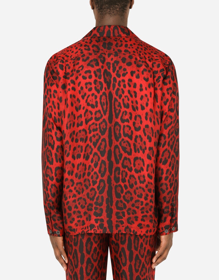 Silk shirt with leopard print - 2