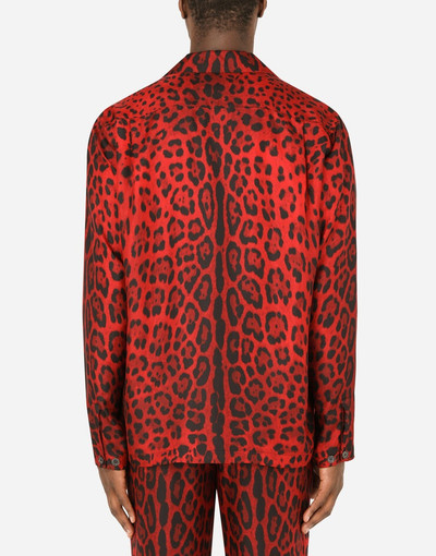 Dolce & Gabbana Silk shirt with leopard print outlook