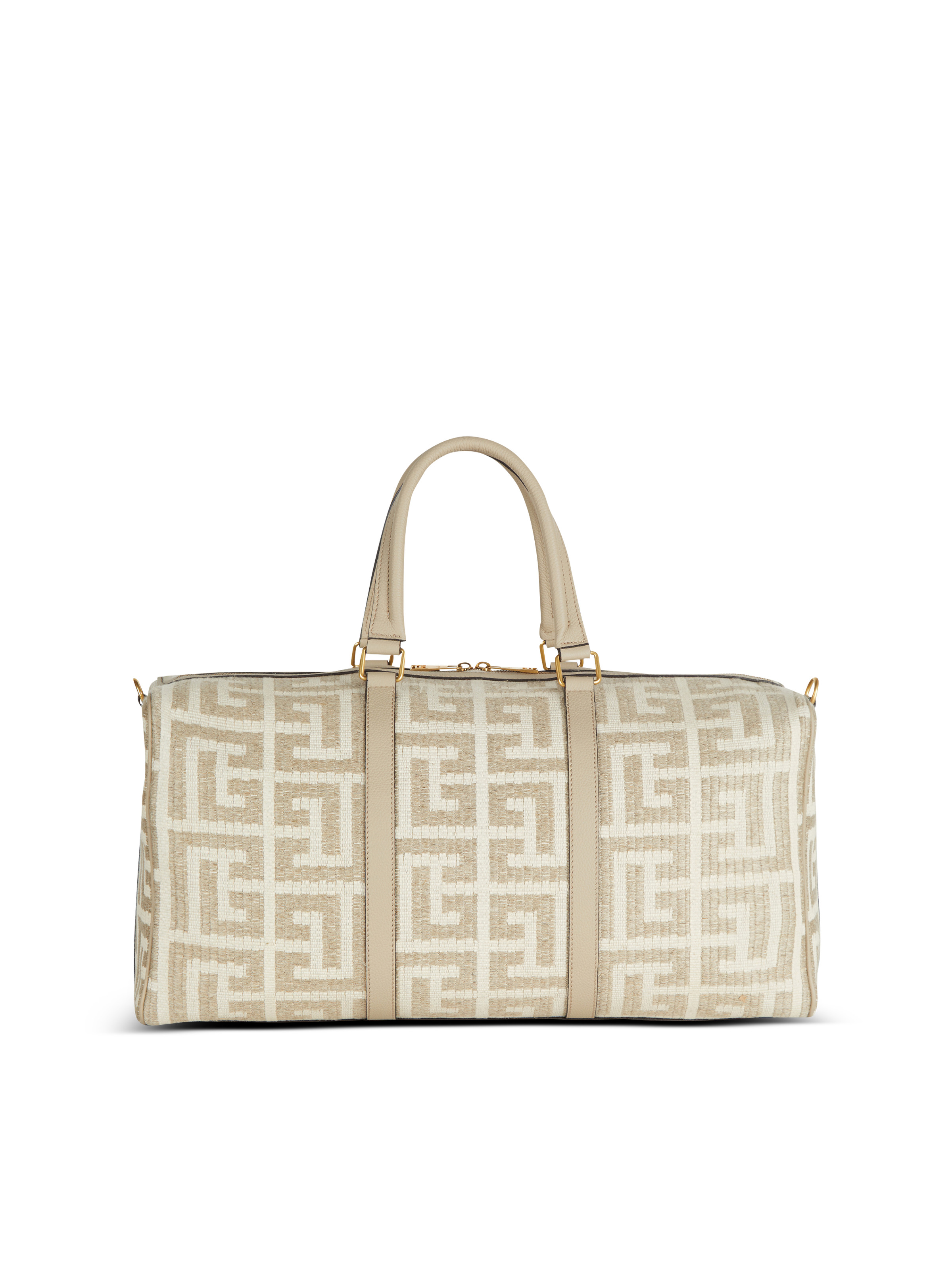 Monogrammed raffia travel bag - 3