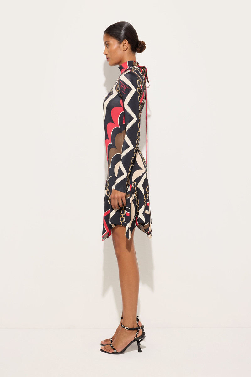 ISTRICE PRINT SATIN JERSEY DRESS 3