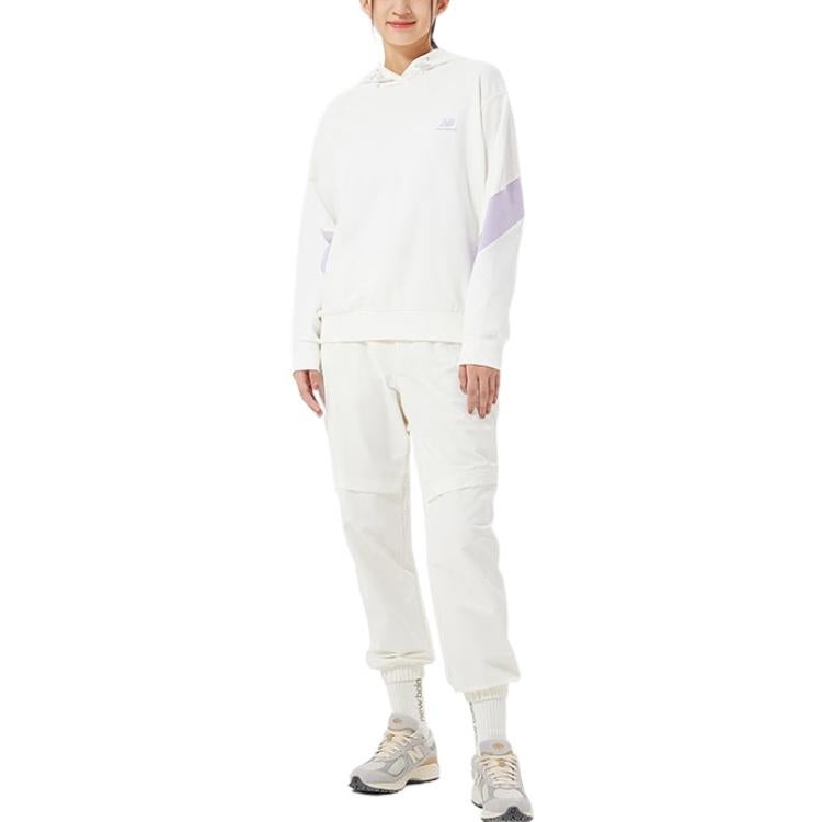 (WMNS) New Balance Sportswear Hoodie 'White Purple' 5CC39342-IV - 3