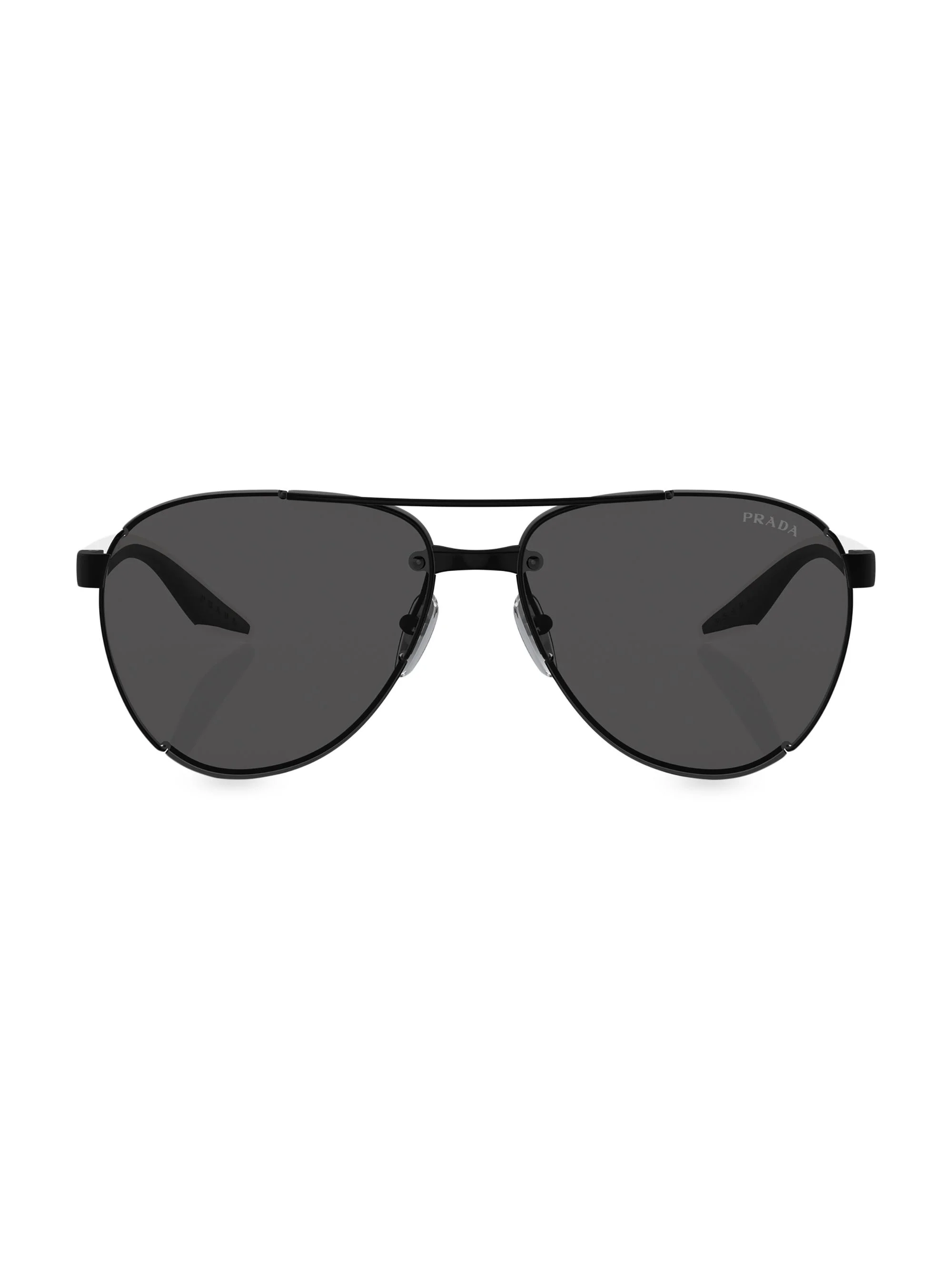 Men's 61MM Aviator Sunglasses - Matte Black Dark Grey - 1