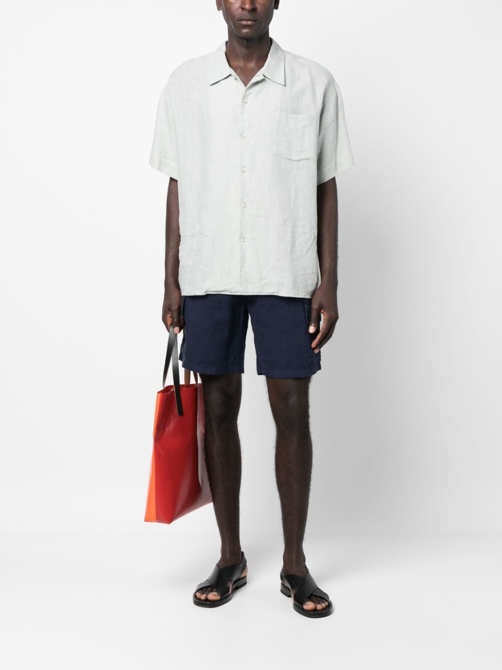 linen bermuda shorts - 2