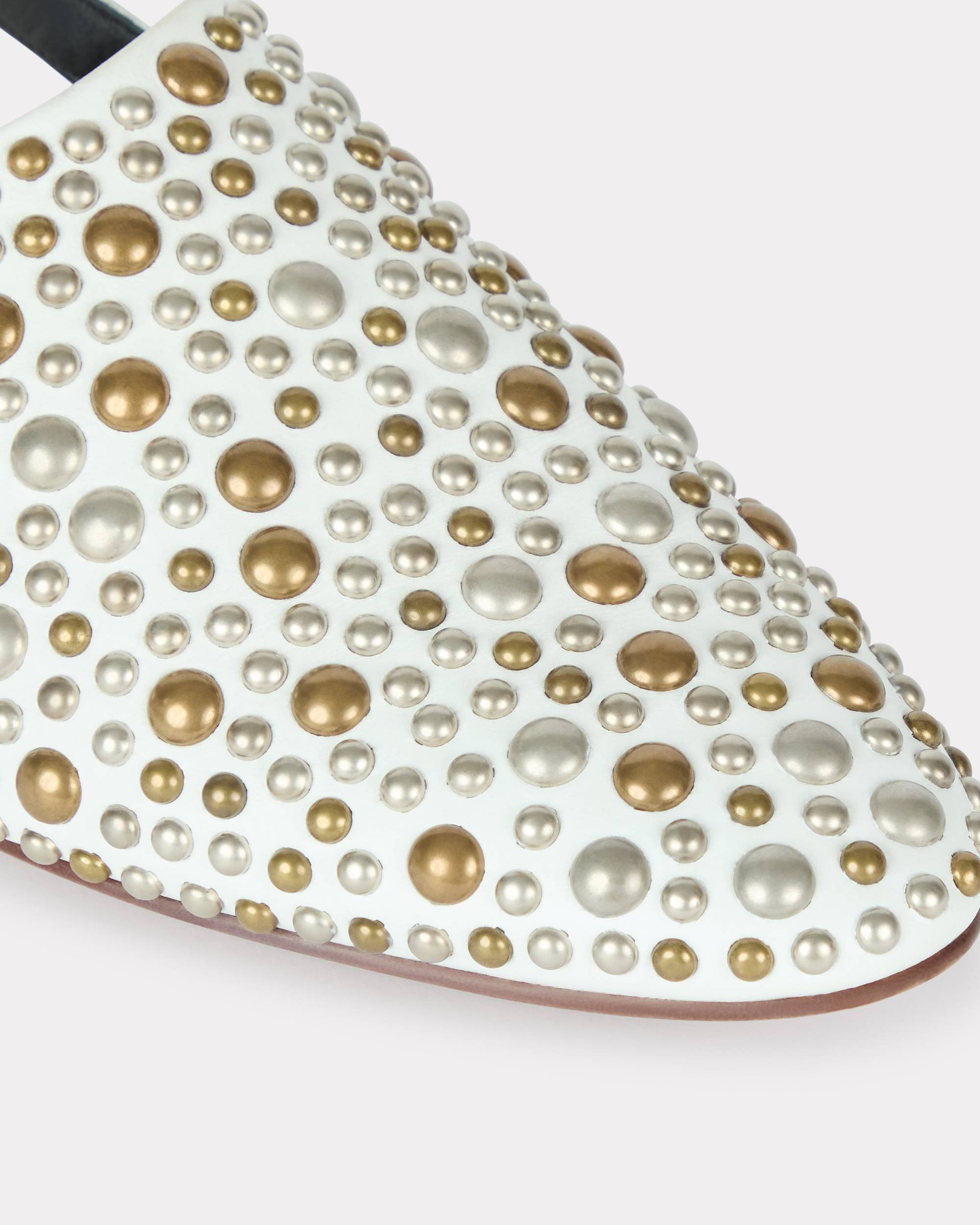 'KENZO-K@LI' mules in leather with studs - 4