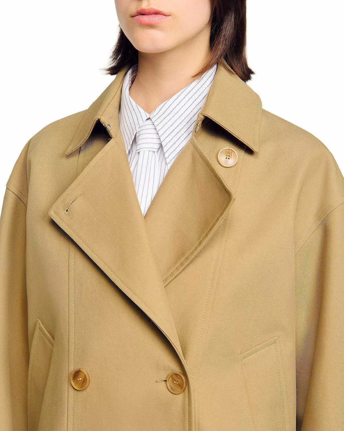 Short Oversized Trench Coat - 5