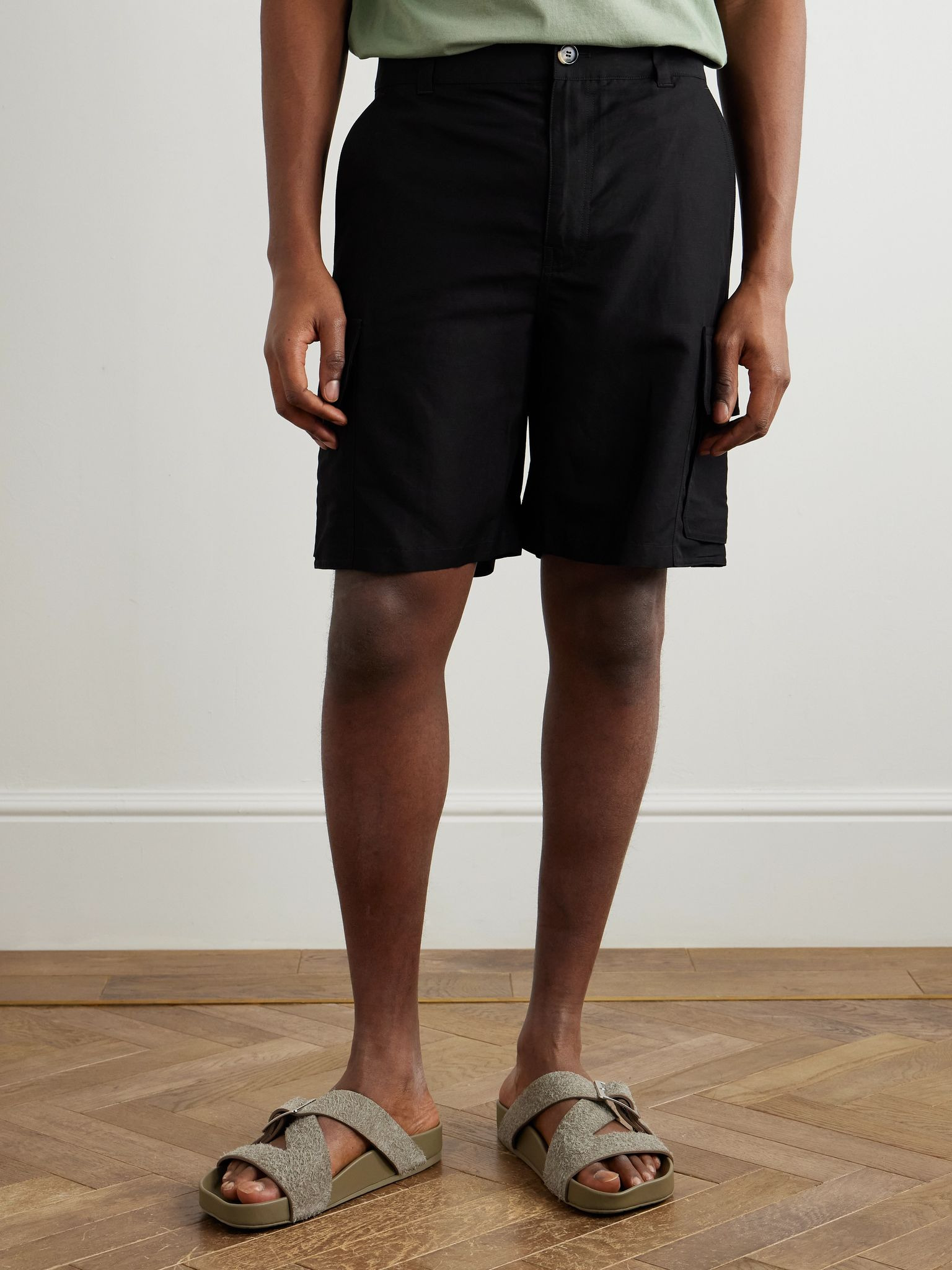 + Paula's Ibiza Straight-Leg Canvas Shorts Black - 3