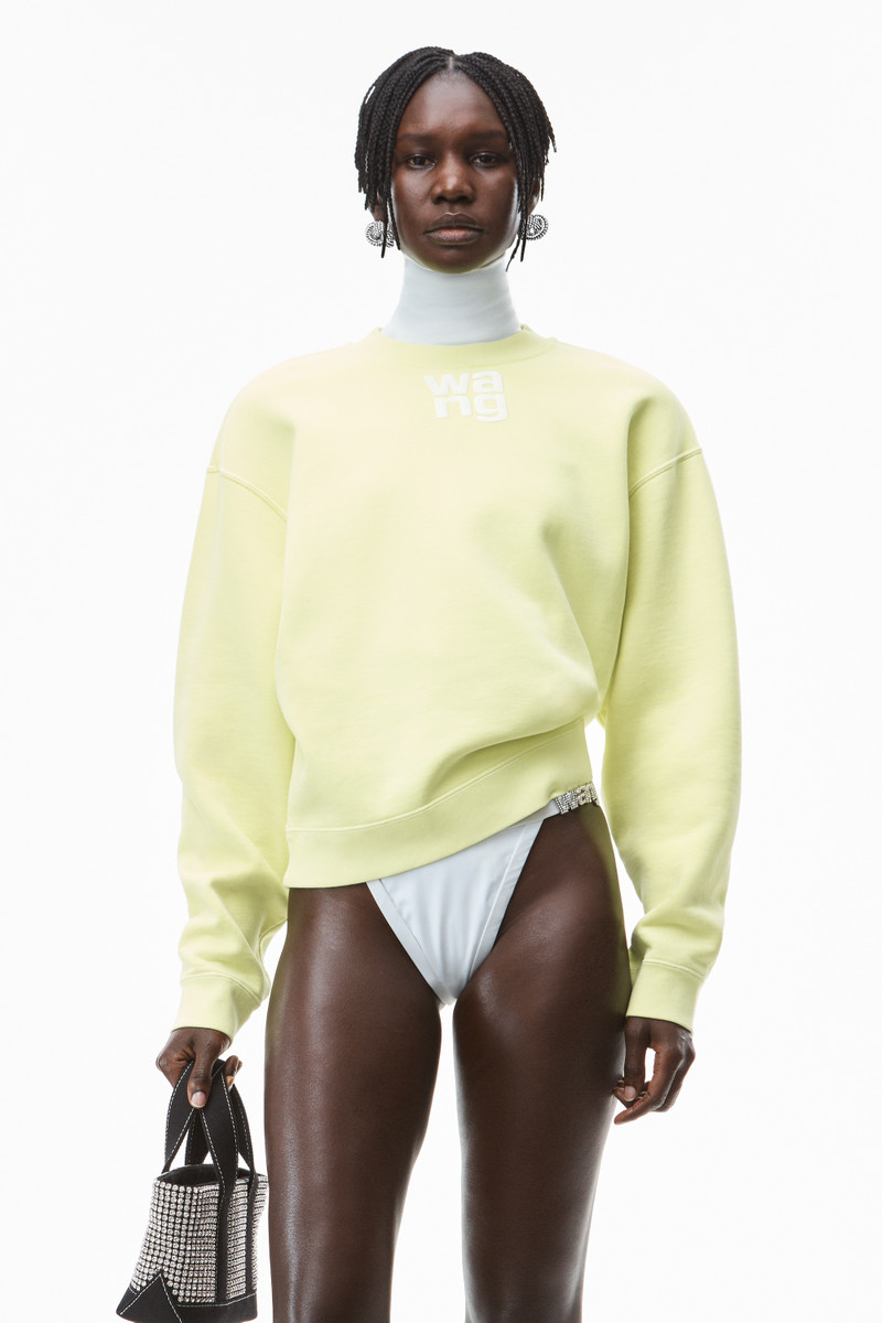 alexanderwang.t PUFF LOGO SWEATSHIRT IN STRUCTURED TERRY outlook