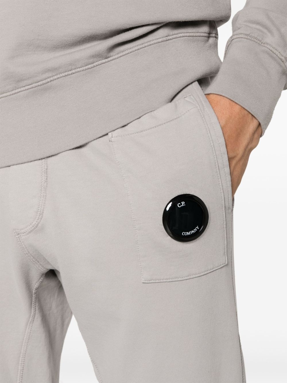 Lens-detail cotton track pants - 5