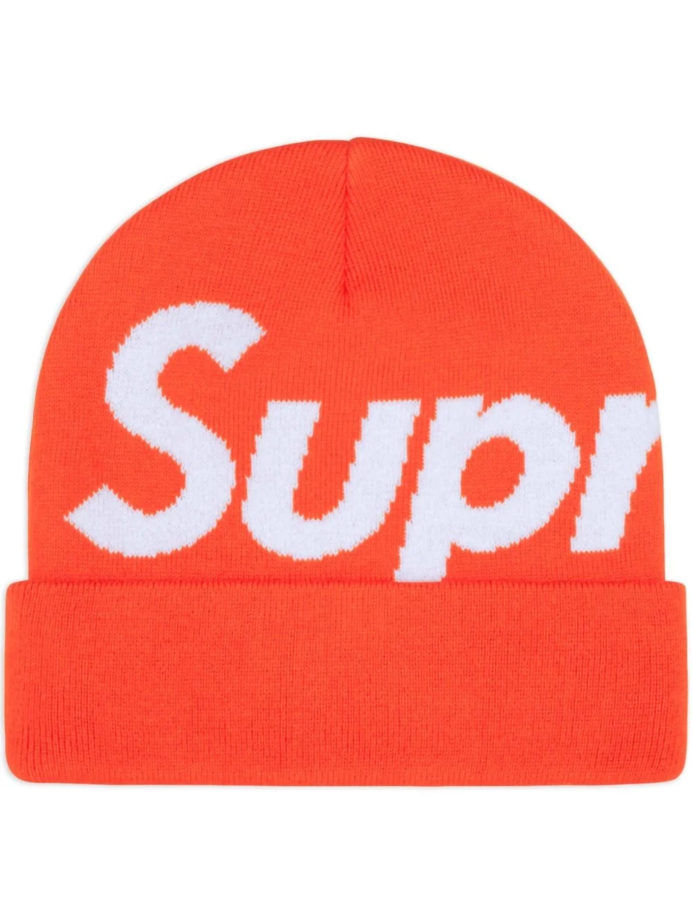 intarsia-logo beanie hat - 1