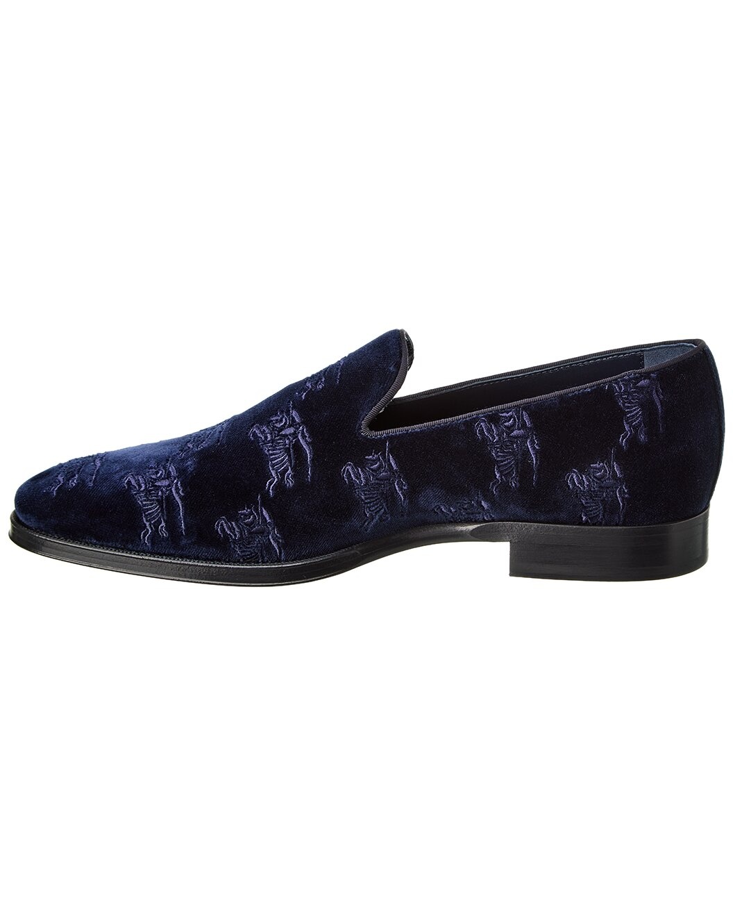 Burberry EKD Embroidered Velvet Loafer - 2