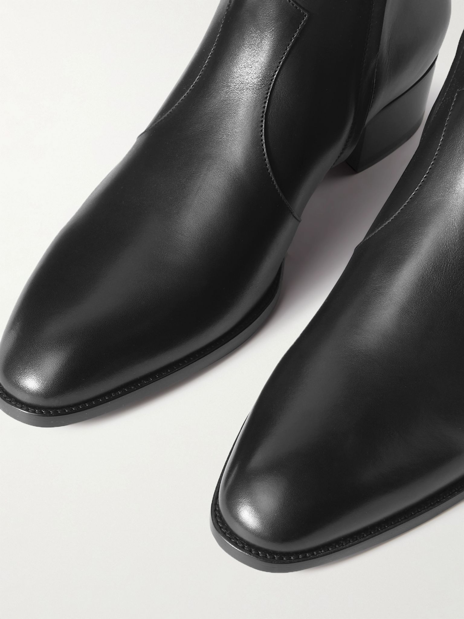 Wyatt Leather Chelsea Boots Black - 6