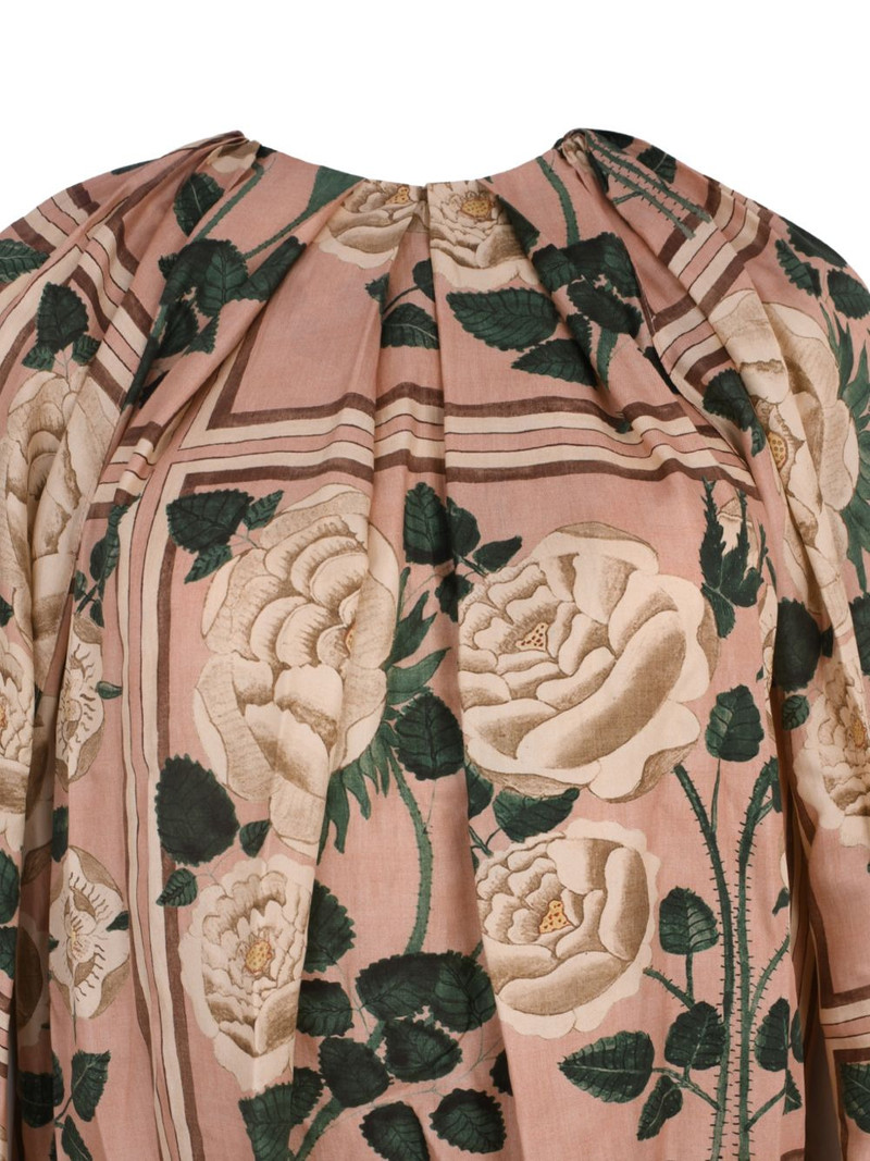 embroidered-hemline print blouse 3