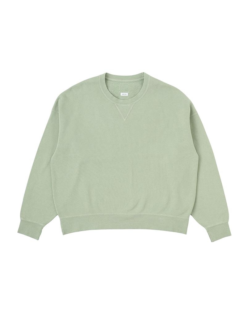 AMPLUS SB SWEAT L/S DMGD (U.D.) LT.GREEN