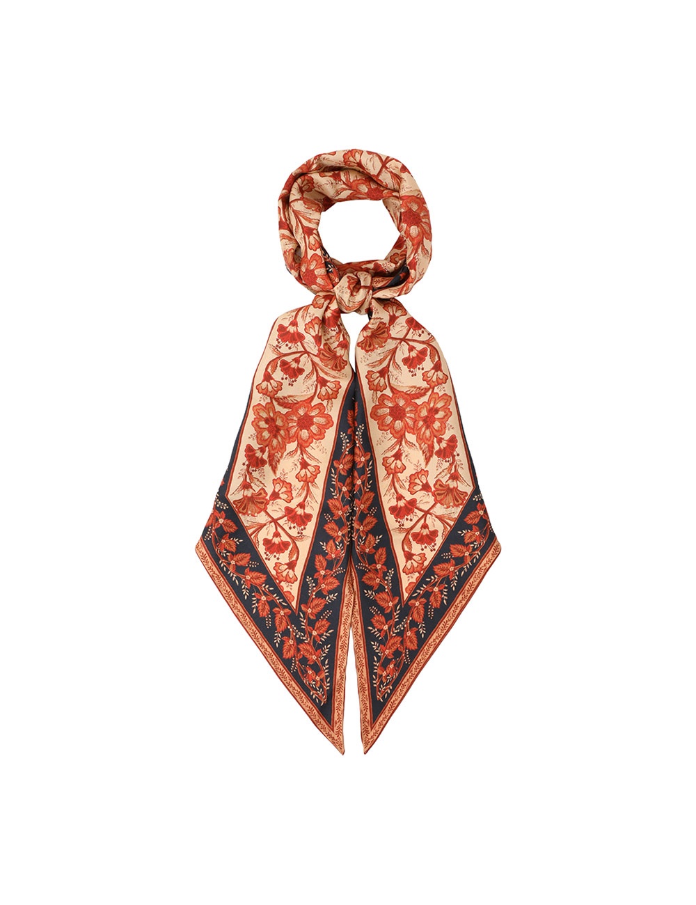 PRINTED SILK NECK SCARF - 1