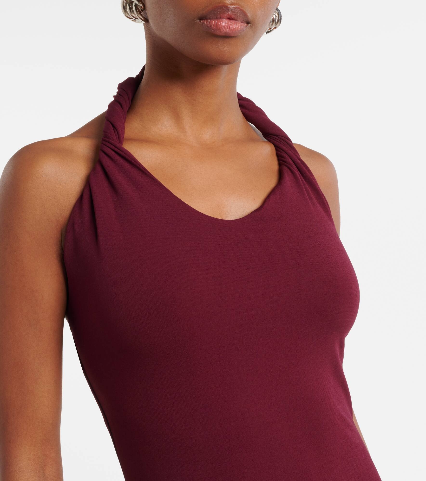 Eleanor halterneck jersey midi dress - 4