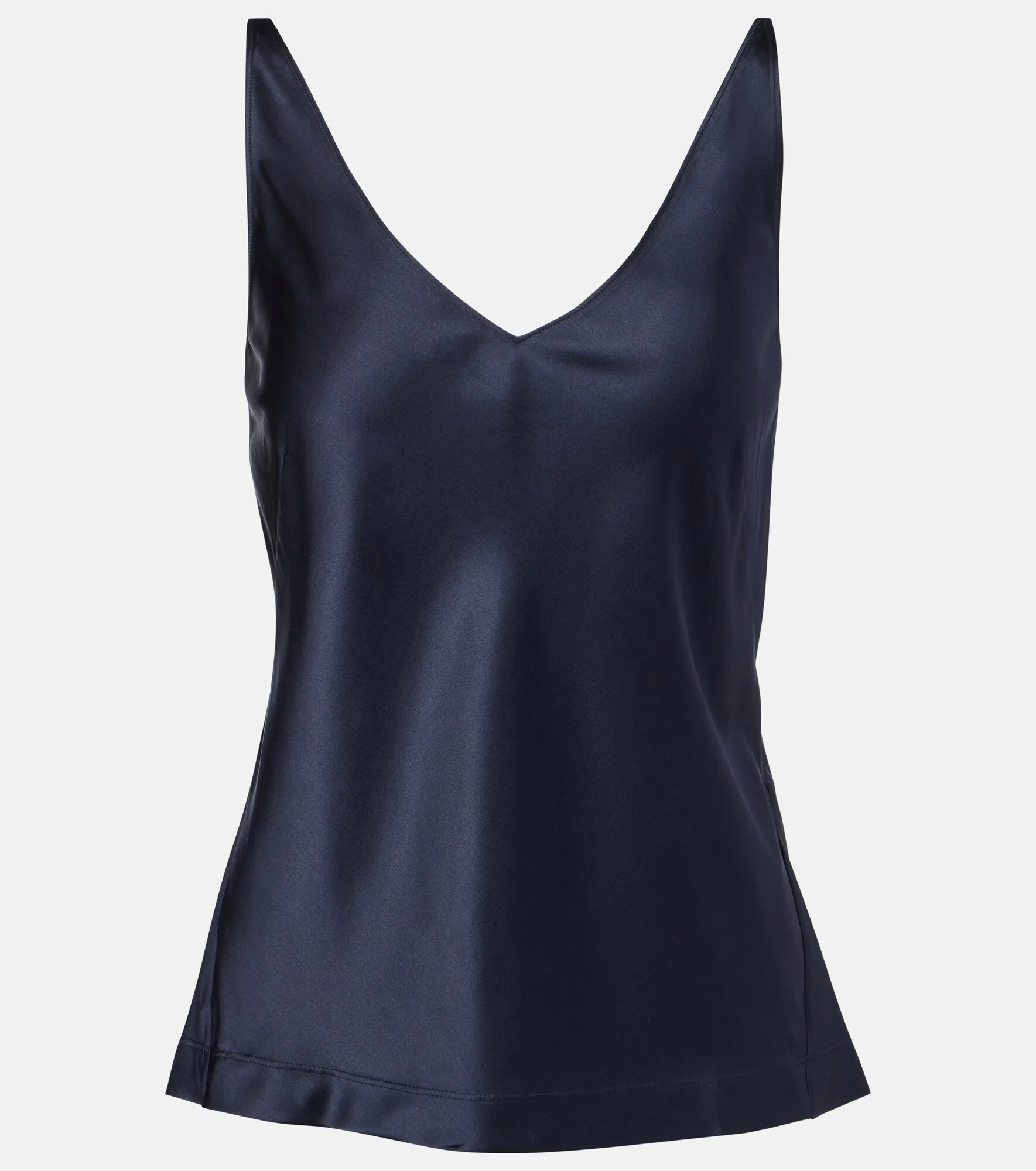 Sense of Shine silk-blend satin top - 1