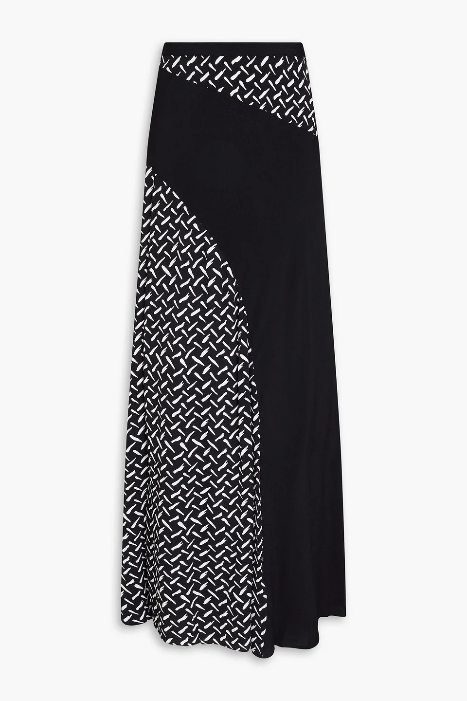 Ronan pleated printed crepe maxi skirt - 1