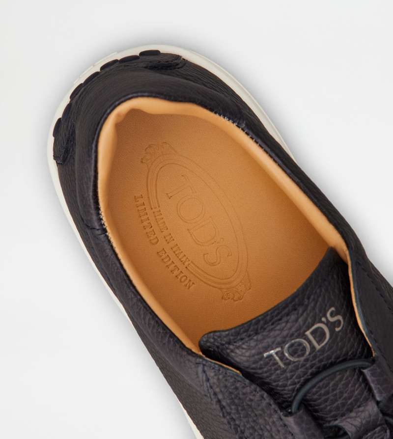 SNEAKERS IN LEATHER - BLUE 5