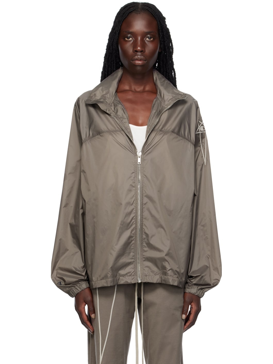 Rick Owens Gray Champion Edition Mountain Bomber Jacket REVERSIBLE
