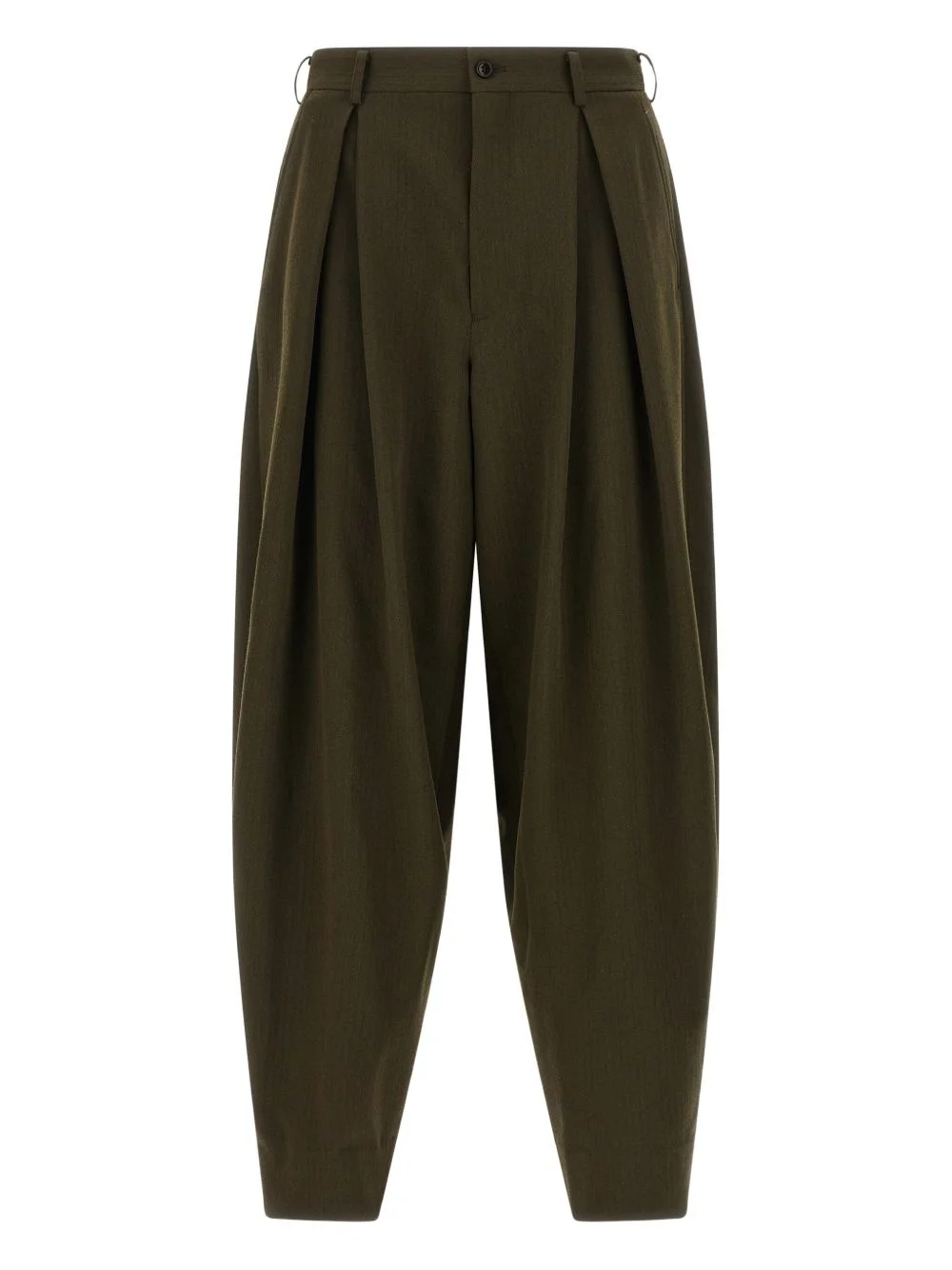 Herringbone pleated trousers - 1