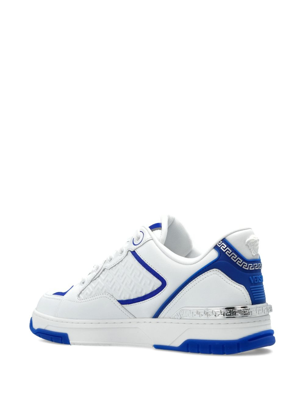 Greca pattern leather sneakers - 3