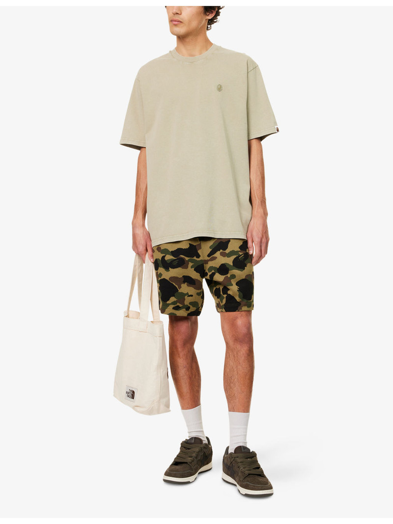 A BATHING APE® One Point Faded-Wash Cotton-Jersey T-Shirt outlook