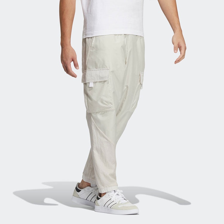 Men's adidas neo Solid Color Multiple Pockets Woven Bundle Feet Sports Pants/Trousers/Joggers Bauxit - 2