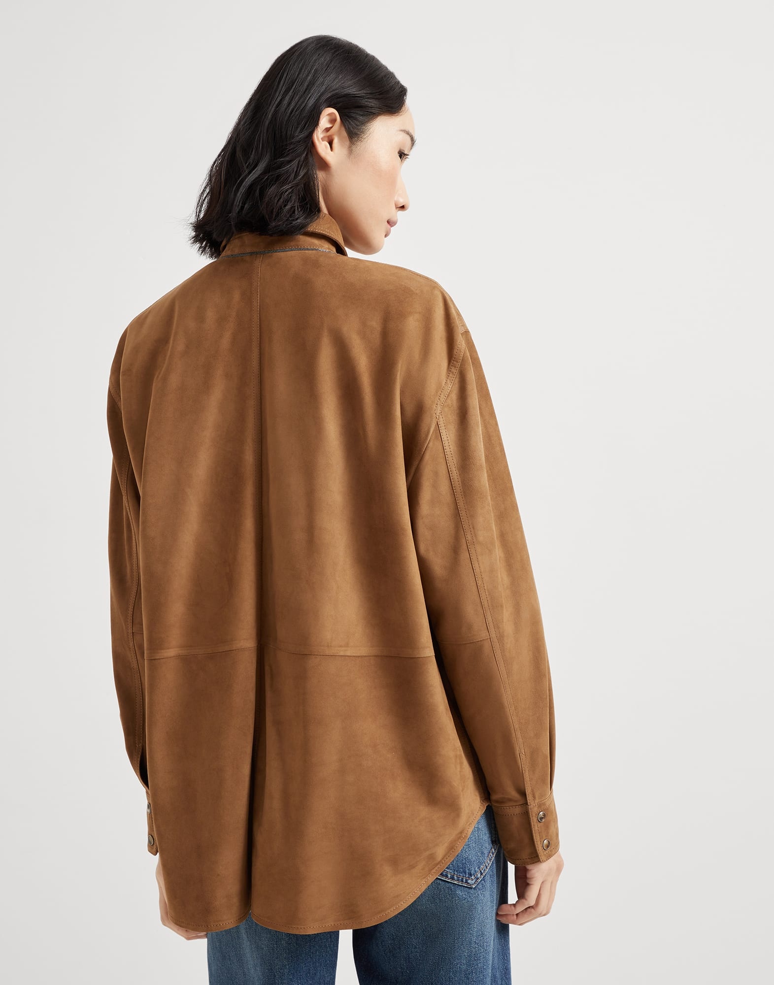 Suede shirt with monili - 2