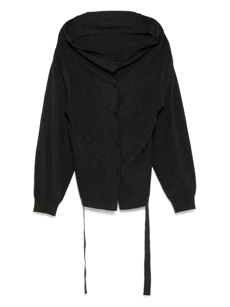 pushBUTTON square knitted top outlook
