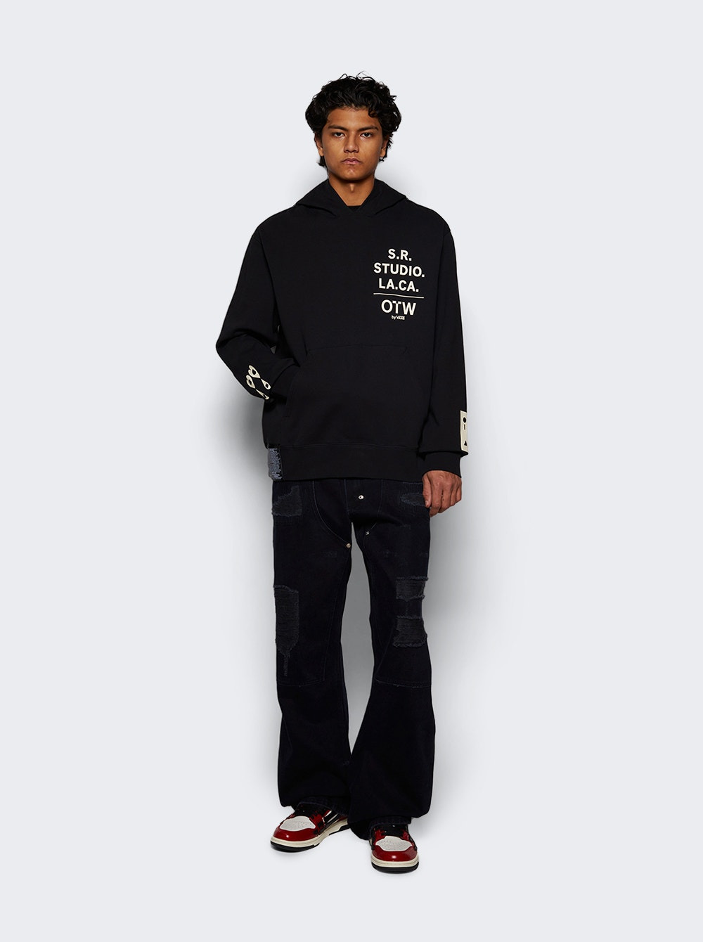 X Sterling Ruby Otw Hoodie Black - 2