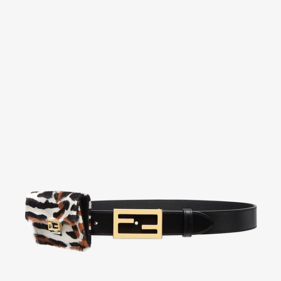 Black leather belt - 1