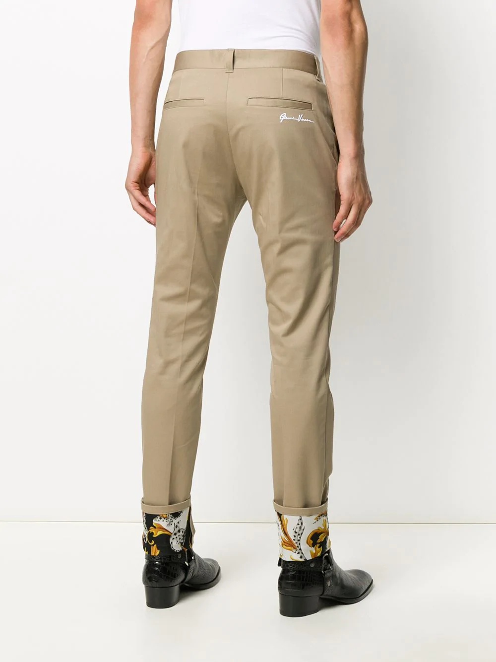 slim-fit chino trousers - 4