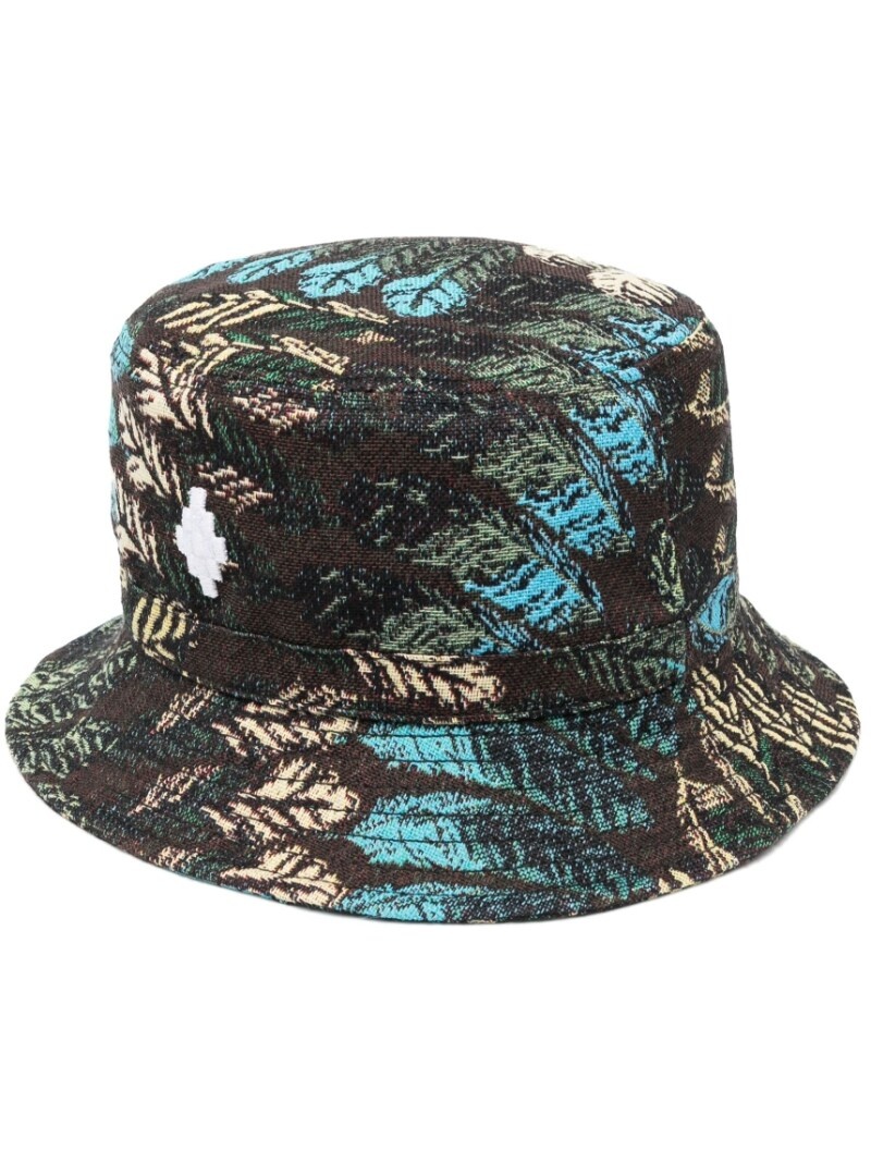 feather-motif bucket hat - 1