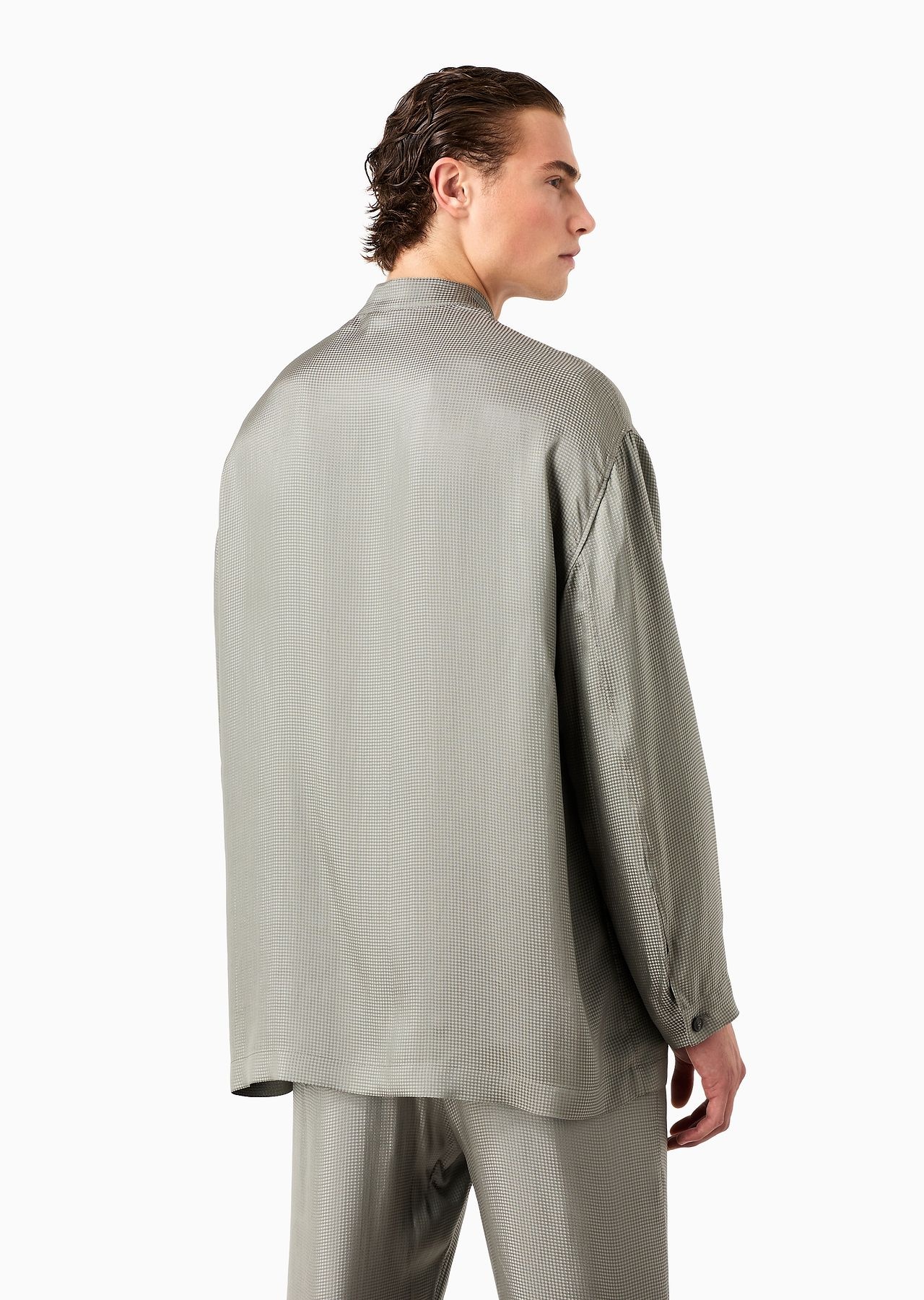 Single-breasted viscose-blend jacquard jacket - 3