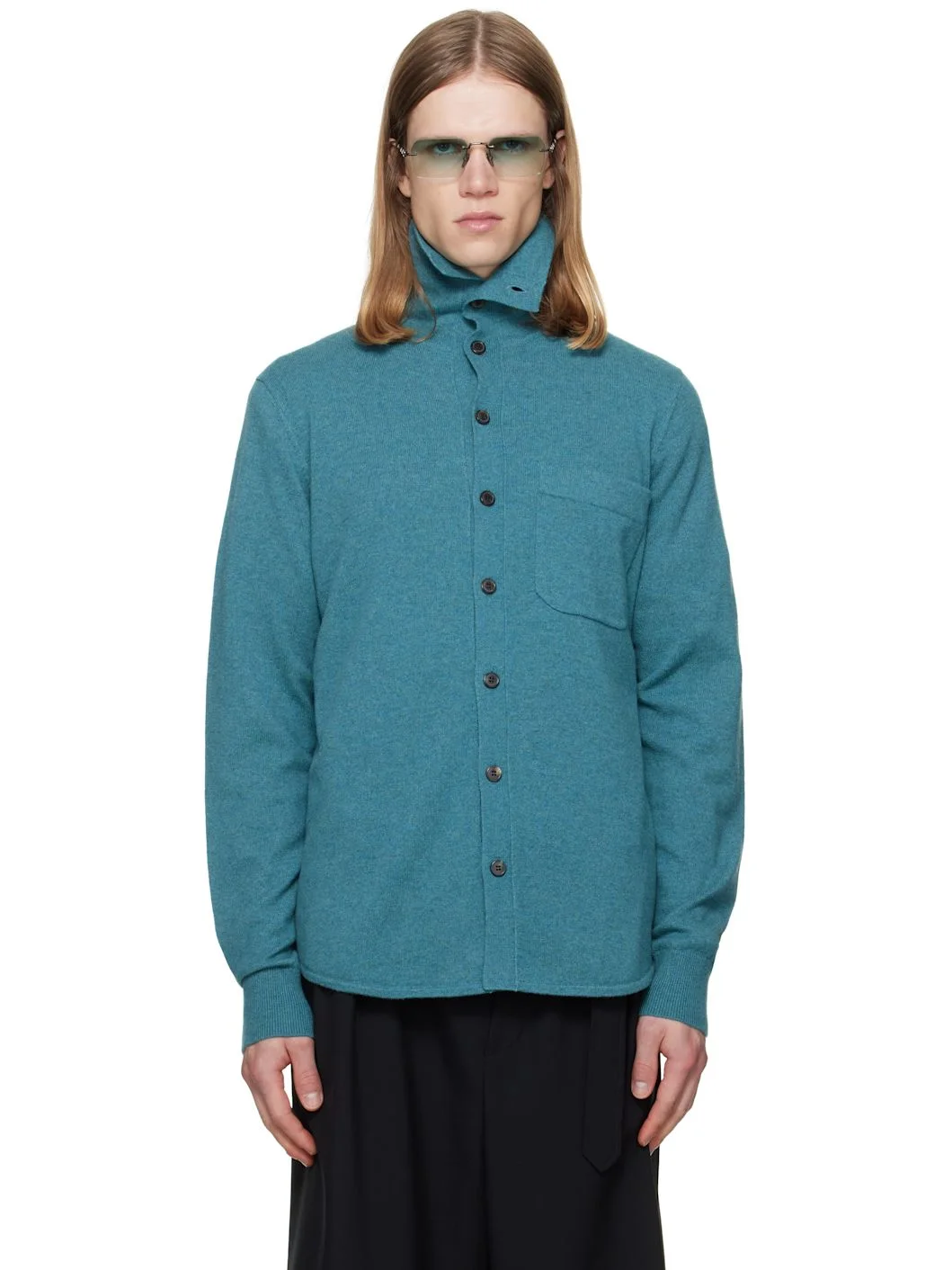 Blue Collar Cashmere Cardigan - 1