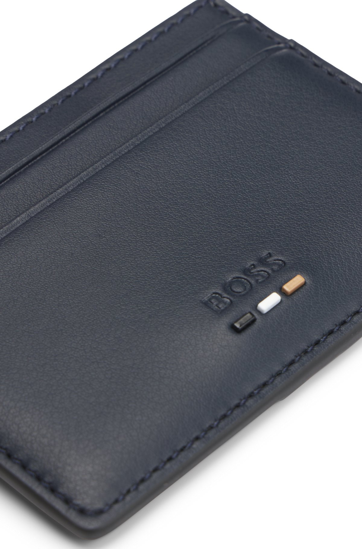 FAUX-LEATHER CARD HOLDER WITH TEXTURED TRIM - 3