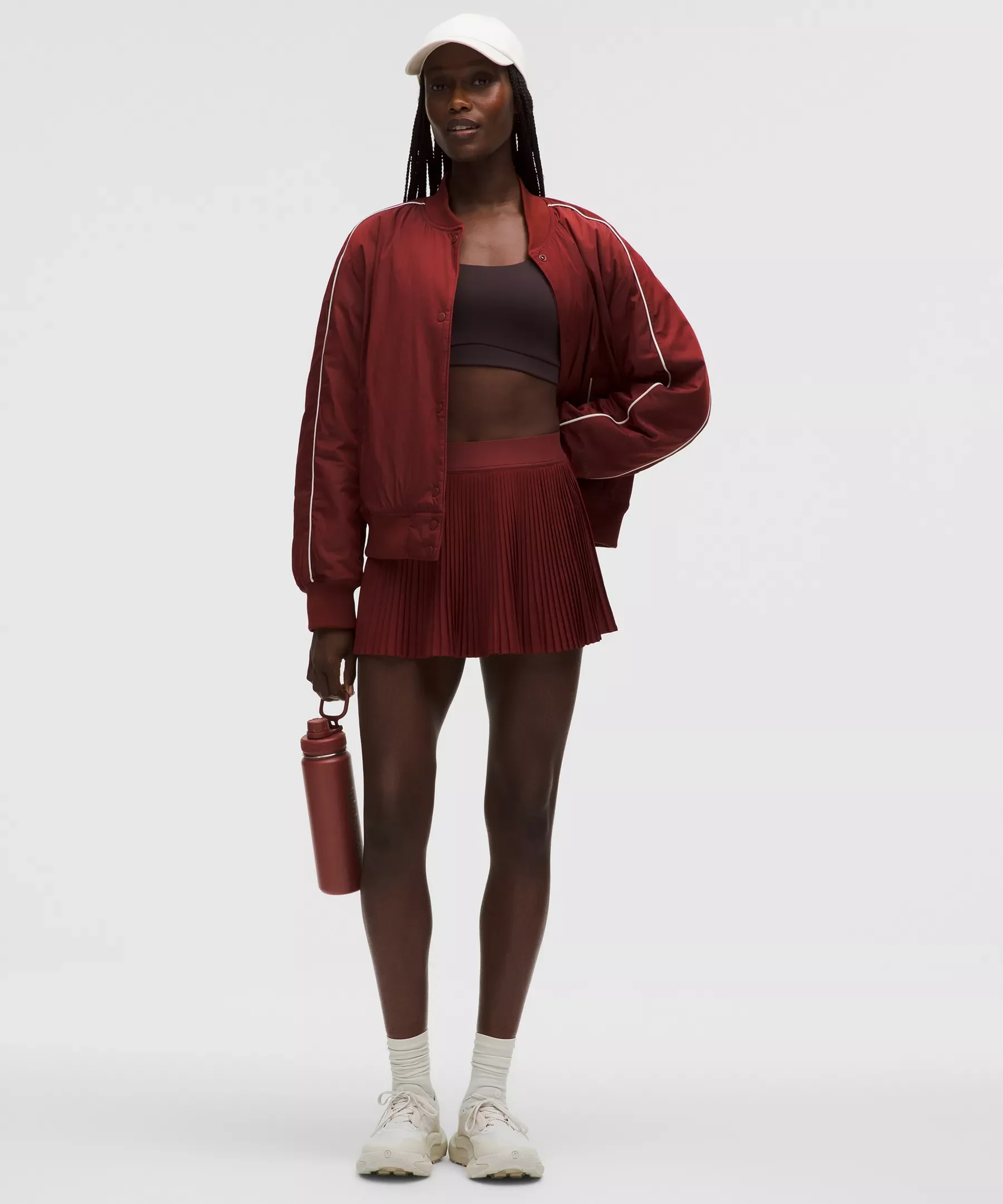 Varsity High-Rise Pleated Tennis Skirt - 1